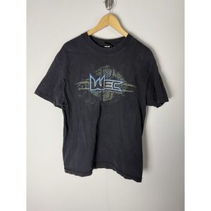Vintage WEC World Extreme Cagefighting T Shirt Mens XL Black Graphic Rare